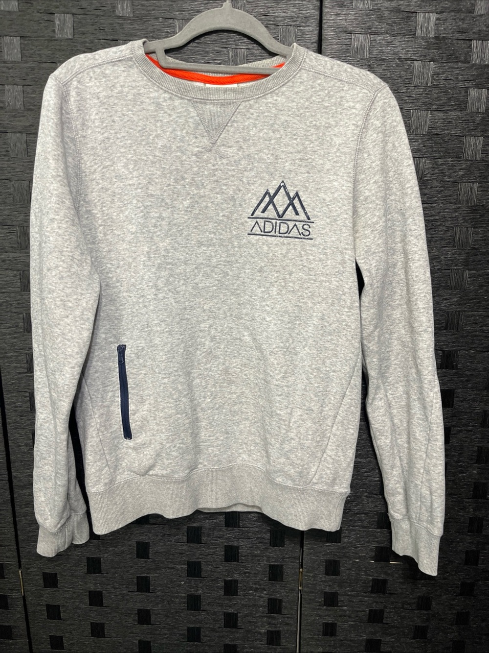 ADIDAS NEO 2015 FRONT ZIPPER POCKET SWEATSHIRT HEATHER Grey Size S. See Pics